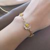 Fashion Daisy Flower Bracelet Necklace Ring Set Of Three Simple Temperament Flowers Wedding Engagement Party Jewelry Accessories