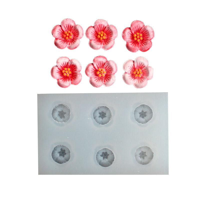 Sugarcraft Cherry Blossom Flower Silicone Mold Fondant Mold Cake Decorating Tools Chocolate Gumpaste Mold Kitchen Baking Tool