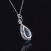 BELLA BOX Gorgeous Luxury Water Drop Sea Blue Pendant Female Clavicle Chain For Women Charm Wedding Engagement Fine Jewelry New Trendy