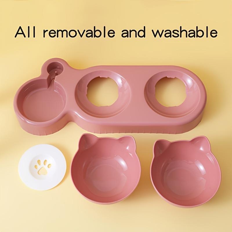 Automatic Water Feeding Cat Bowl Cat Ear Bowl Double Bowl Water Feeding Cat Food New Pet Cat Bowl