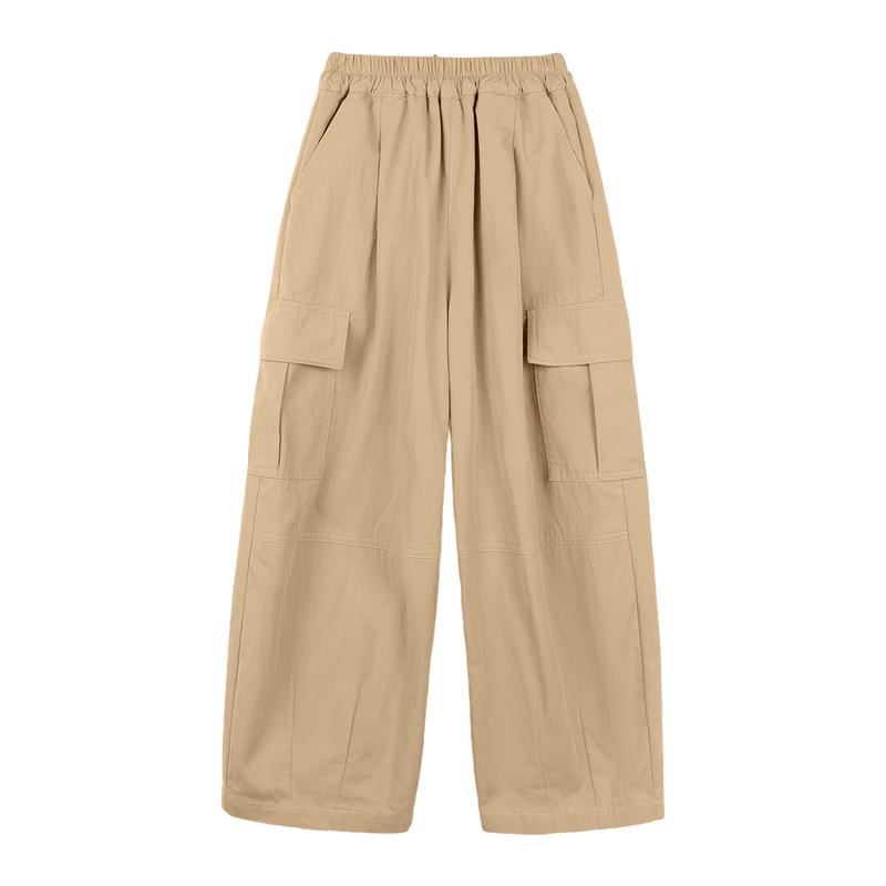 LUSON Girls  Wide-Leg Cargo Pants 130 хаки