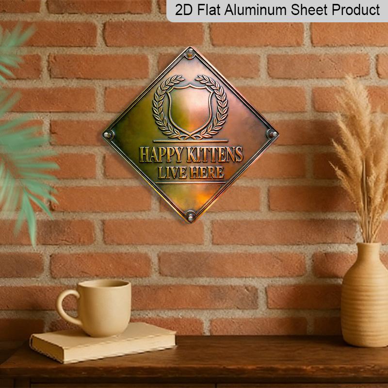 2D Flat, 1pc, Happy Family Theme, Vintage Metal Decorative Sign Gift for Home Decor Enthusiast, Retro Metal Sign, Suitable for Living Room, Entryway