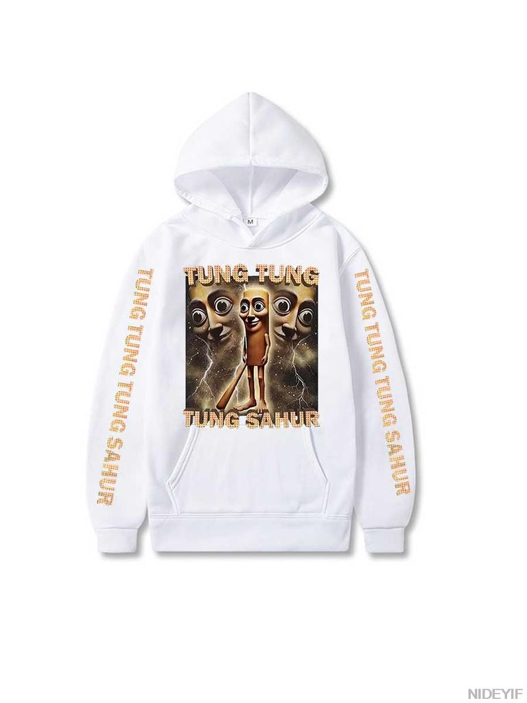 Tung Tung Tung Sahur Funny Baseball Bat Meme Hoodie Men Clothing Fashion Humor Style Sweatershirt Unisex Summer O-Neck P58