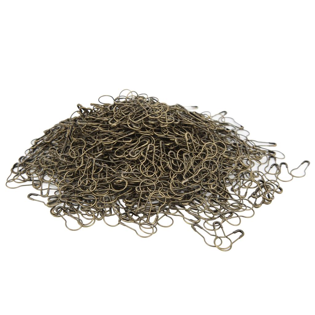1000Pcs Safety Pins Multi Purpose Durable Rustproof Alloy Wide Application Antique Brass Color