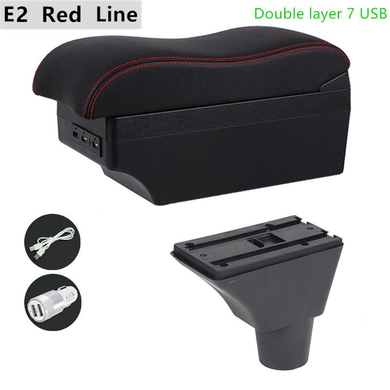 For Seat Ibiza Armrest Box Ibiza 6j Ibiza 6L Central Store Content Storage Box with Cup Holder Products with USB Accessories