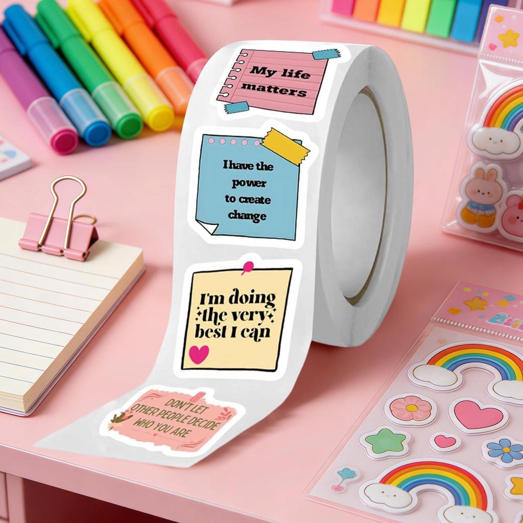 500 Motivational Stickers For Kids Bulk Reward Stickers Roll Funny Quote Decals For Teachers Students, School Classroom Home