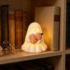 Seasonal Home Ornament Halloween Glowing Ghost Figurine, LED Light Up Ghost, Farmhouse Tabletop Decor Rustic Autumn Accents for Tiered Tray
