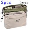 1/2pcs Small And Large Storage Organizers With Cord, Bag With Multi-Pocket Lining, Lightweight Portable Travel Storage Bag,