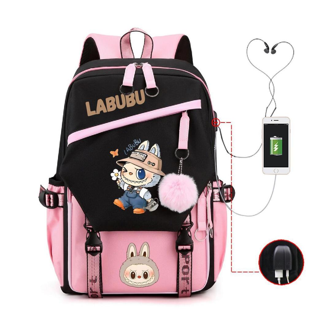 New Printed Junior High School Students Schoolbag Large-capacity Spine Backpack