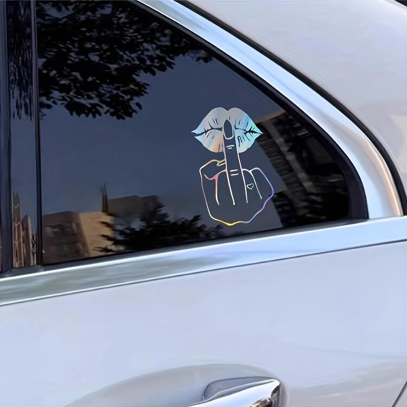 Labbra Rosse Dito Più Labbra Auto Personalità Creativa Adesivo Modificato Per Coprire Graffi Decalcomania Decorativa