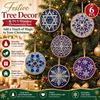 6pcs DIY Craft Pearl Diamond Painting Kit 2D Flat Wooden Tag Pendants  New Year Gift
