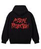 Graffiti Lettering Oversized Wide Shoulder Hoodie_Black