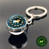 Luminous Zodiac Keychain: Dvanáct souhvězdí s přívěsky ve znamení Býka a Vodnáře