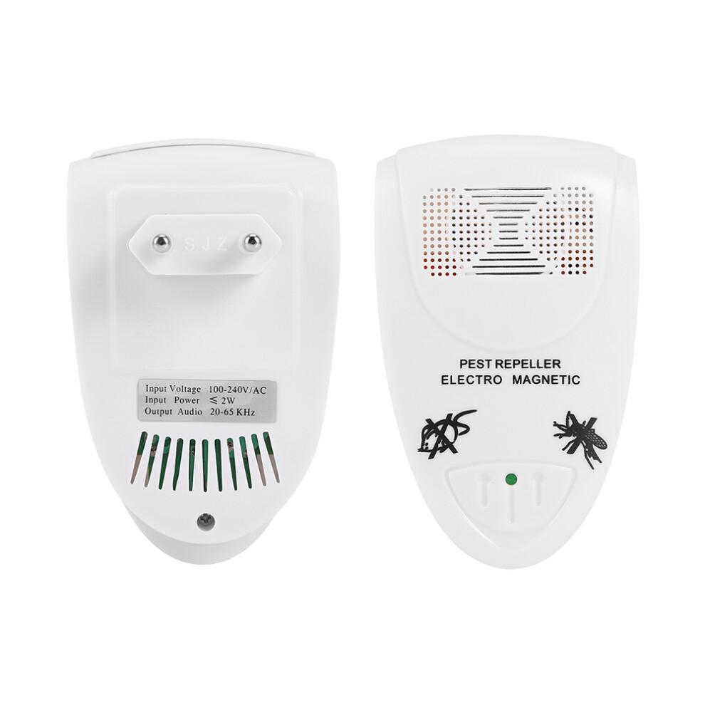 Dispositif antiparasitaire à brancher - Répulsif ultrasonique contre les insectes, les rongeurs et les souris - Protection écologique à 360 -