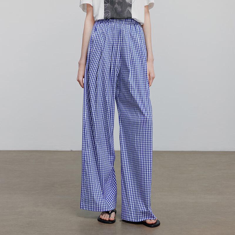Chuyu 2025 Summer Relaxed Plaid Wide-Leg Casual Pants