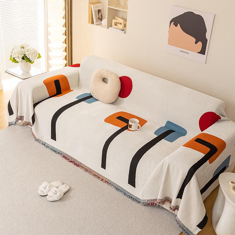 Modern Simple Sofa Cushion Sofa Towel Four Seasons Universal All-Inclusive Sofa Cover Cloth Non-Slip Cover Towel Printing Sofa Cover