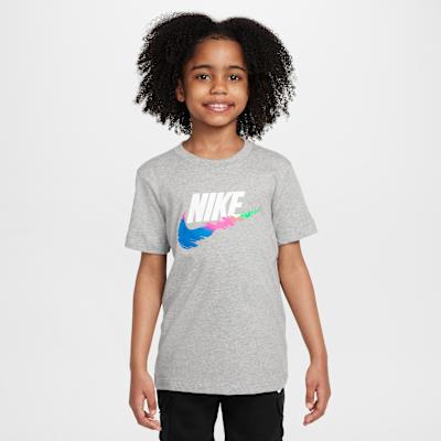Nike Sportswear T Shirt Toned Dark Gray Kids XS