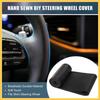 Car Hand Sewn DIY Steering Wheel Cover Breathable Comfortable 38cm Stitch On Wrap Cover Microfiber Leather Black Stitches Auto Replacement Parts
