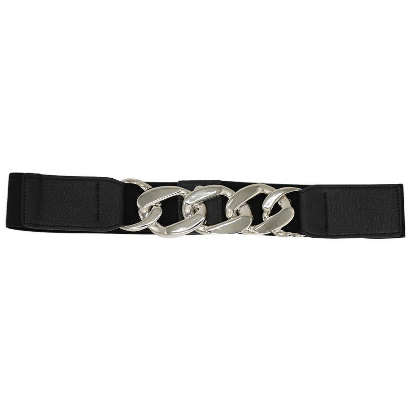 Stylish Black Pu Waist Belt For Women With Smooth Buckle Retro Design And Versatile Outfit Enhancer