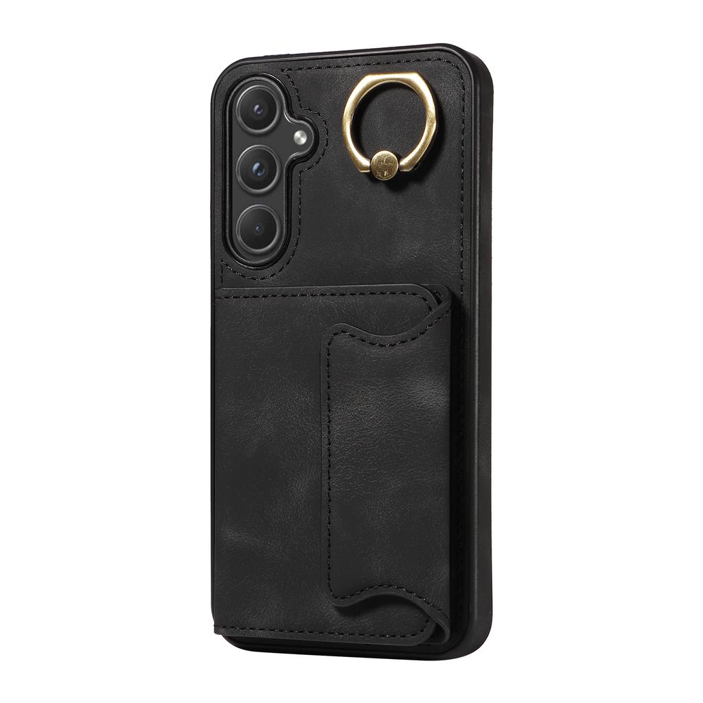 For Samsung Galaxy A55 (5G) Ring Bracket Card Holder Slots Cover Phone Case