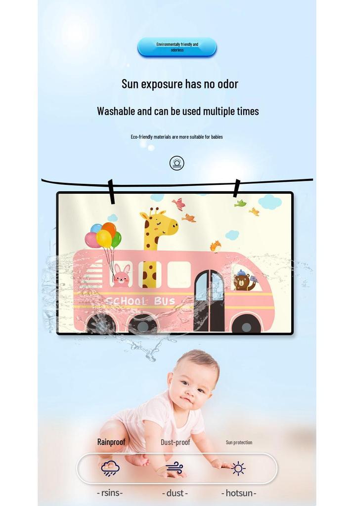 Rear Seat Blackout Sunshade Curtains for Kids
