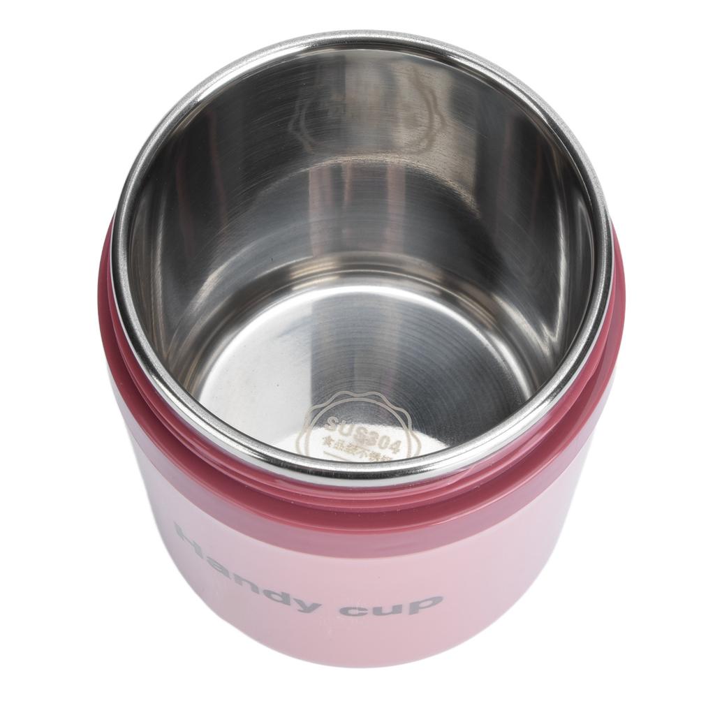Insulated Soup Containers 500ml Double Anti Scald Heatable Insulated Food Container with Foldable Spoon for School