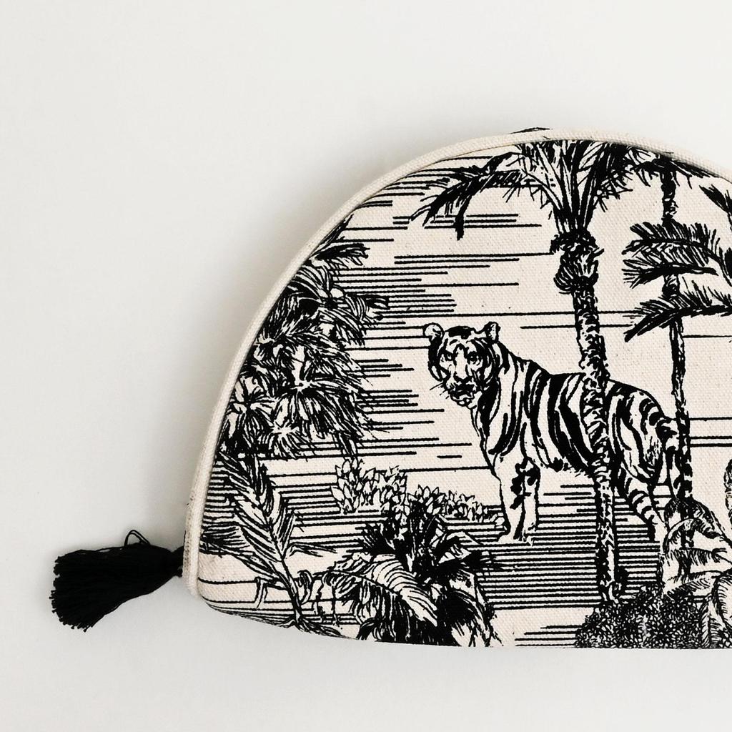 Wild Printed Canvas Travel Case - Compact Adventure Organizer