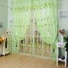 Blommig Tyll Voile Dörr Fönster Gardin Drapering Panel Skir Scarf Valanser Avdelare