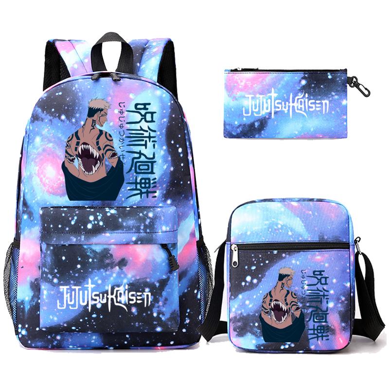 3 teile/satz Anime Rucksack für Jungen Mädchen Leichte Taschen Hildren Schul Student Kawaii Rucksack Zurück Zu Schule