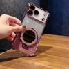 KEYSION Gradient Glitter Magnetic Phone Case for MagSafe for iPhone 17 Pro Max 17 Air Makeup Mirror Ring Stand Shockproof Cover