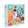 Zvířecí dřevěná skládačka Montessori dětské kreslené 3D puzzle hry Vzdělávací hračky pro děti v raném věku