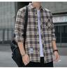 Unisex Retro Plaid Color Block Loose Casual Shirt - Spring/Autumn