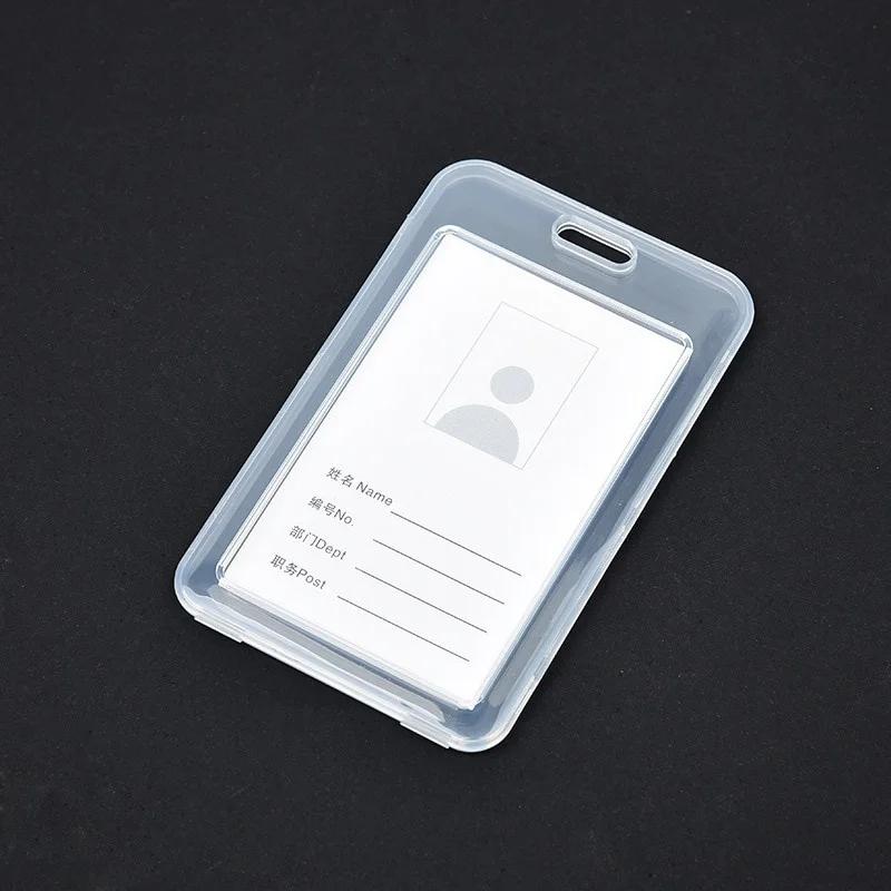 10pcs Transparent Card Cover Sleeves Unisex Work ID Clear Card Holder Protector Cover