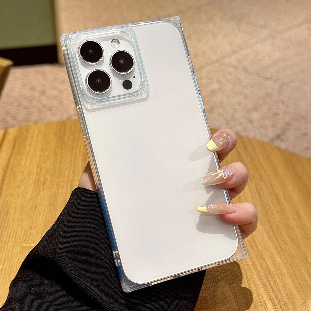 New Model Suitable for Apple 16promax Creative Square Mobile Phone Case Anti Fall IPhone 15 Transparent 13 Protection Case