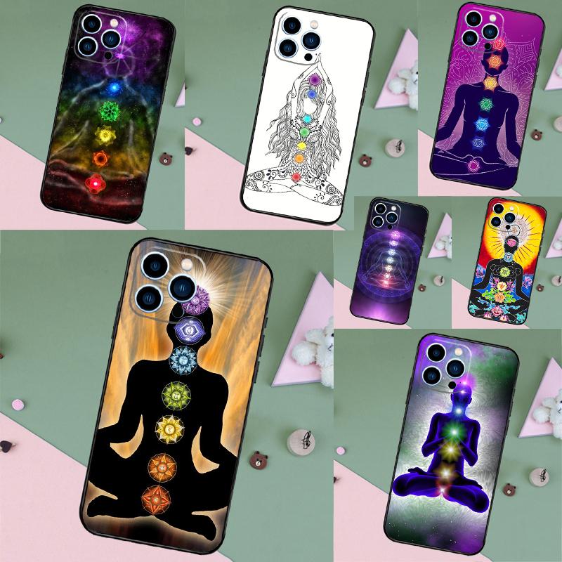 Mandala Chakra Yoga Case For iPhone 17 Pro Max 15 14 13 12 11 16 Pro Max Plus 12 13 Mini 16e 17 Air Back Cover