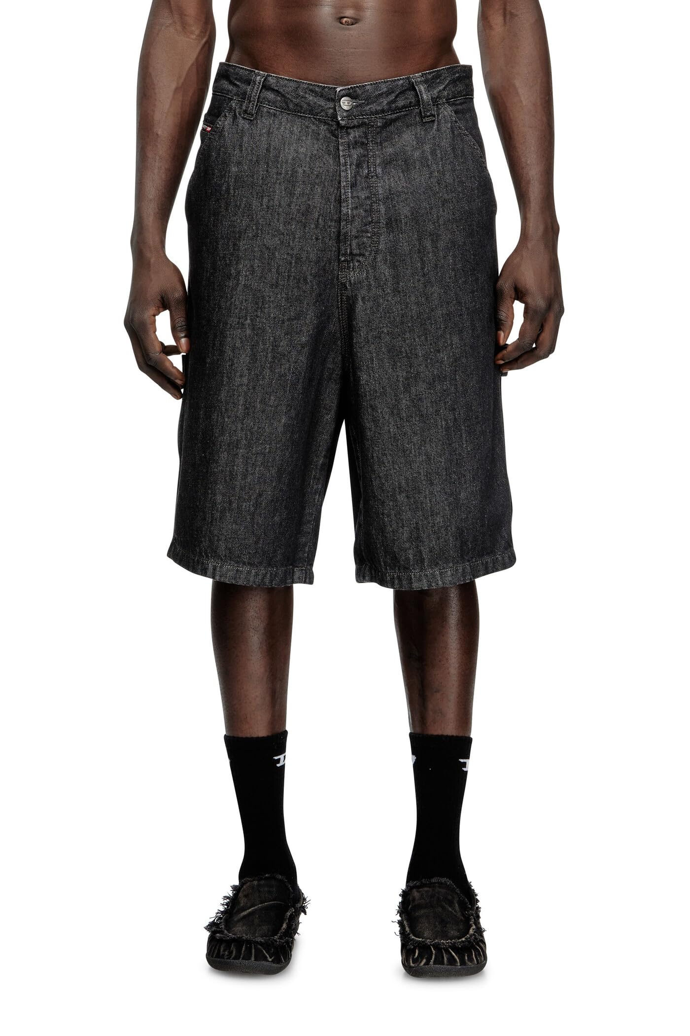 

Diesel Men s D-LIVERY-W-SHORT Denim Shorts, Size 26, Black, Size 02, A1927009M65