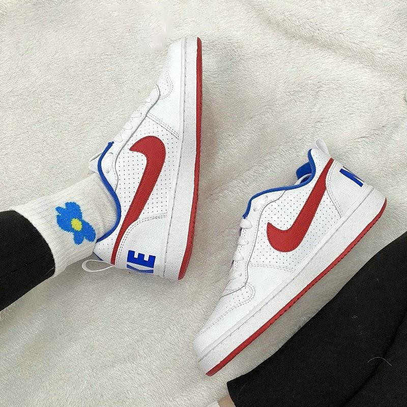Nike Court Borough Low White Blue Red GS Sneakers DM2420-164