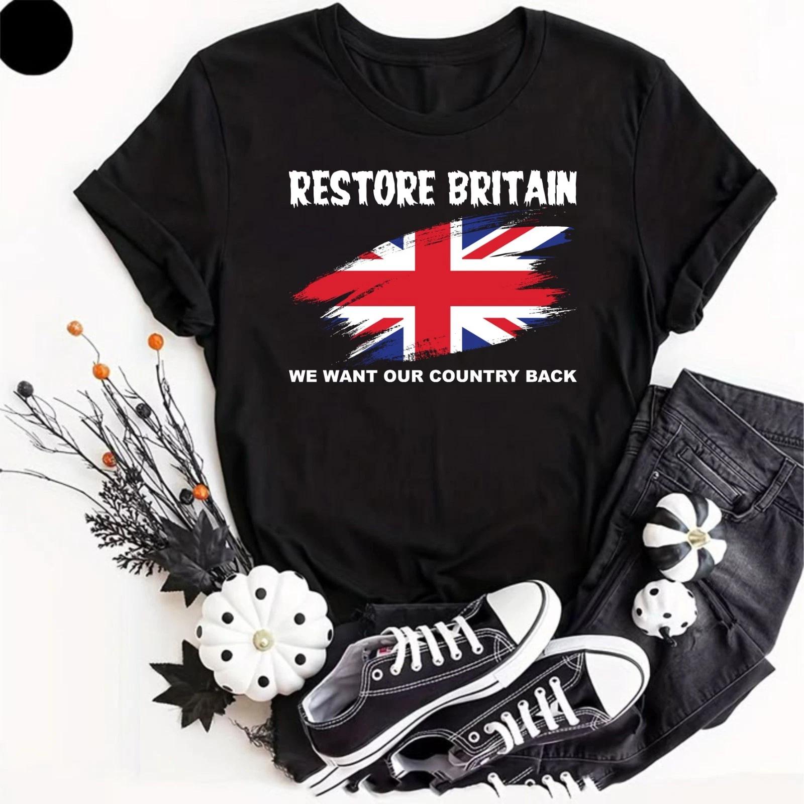 Restore Britain T Shirt Rupert Lowe Politics Patriot British Anti Labour Shirt M