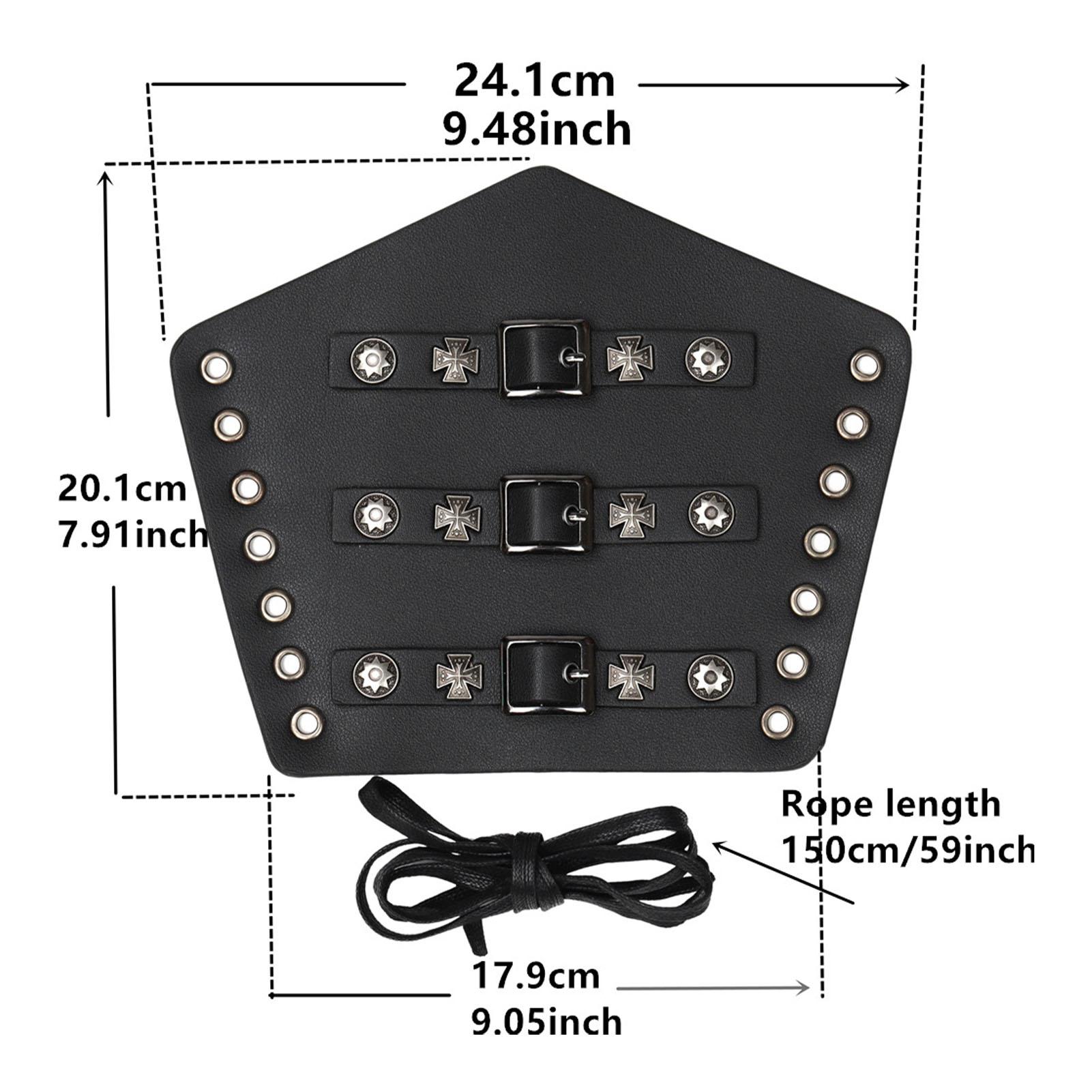 Brassards Médiévaux Faux Cuir Viking Punk – Protège-Poignets Cosplay Chevalier Pirate Homme Femme