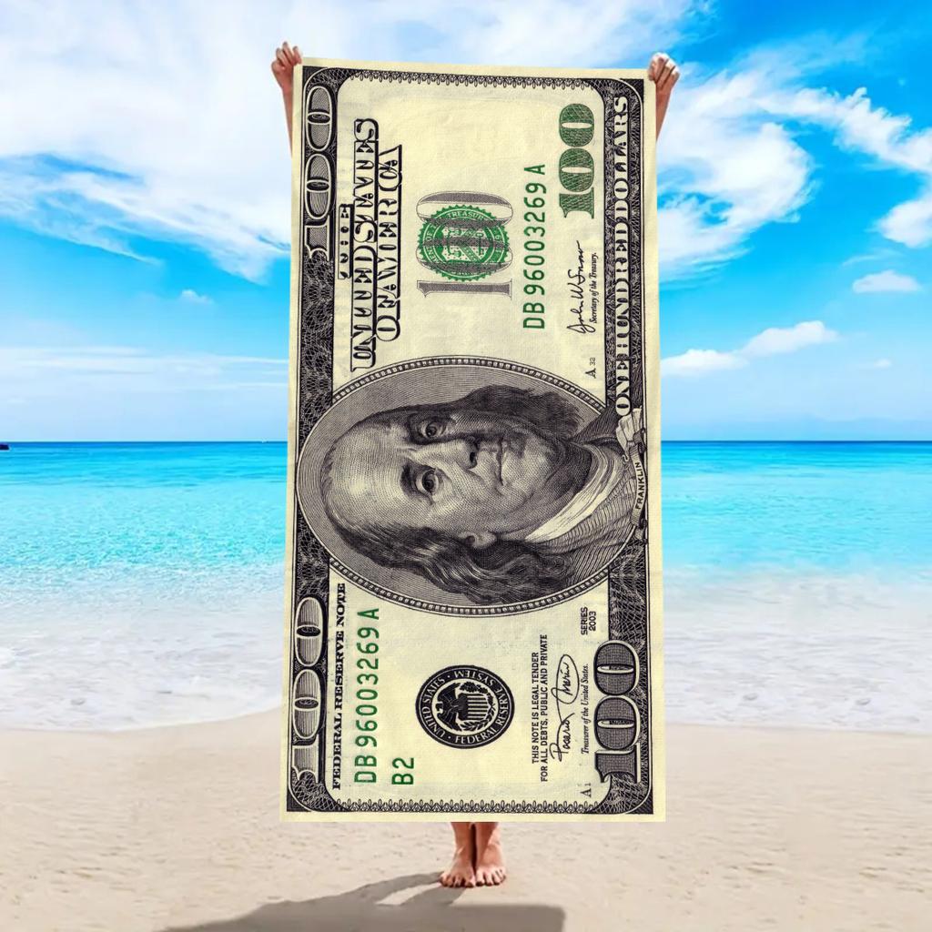 US-Dollar Sommer Strandtuch Hotelhandtücher Badezimmer Schwimmbad Baby Für Zuhause Reise Playa Sauna Spa Bad Mikrofaser Fitnessstudio Dusche