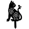 Cat Ground Stake Ornament Ground Plug Outdoor Garden Balcony Art Decoration Metal Crafts