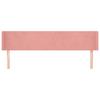 Headboard with Ears Pink 183 X 16 X 78 88 Cm Velvet