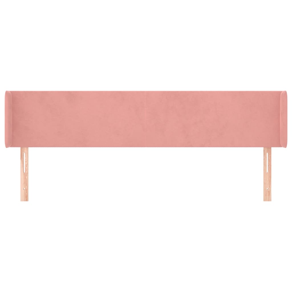 Headboard with Ears Pink 183 X 16 X 78 88 Cm Velvet
