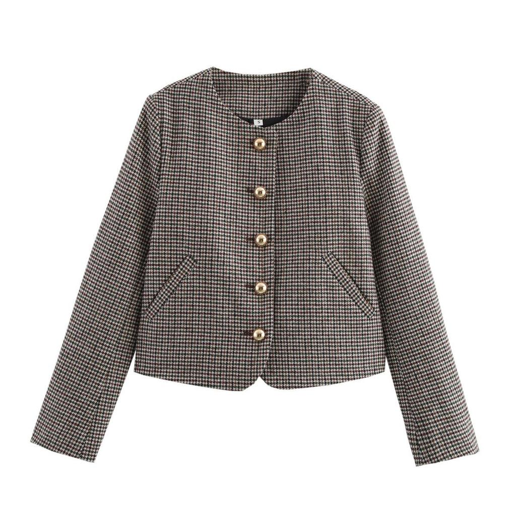 2025 Spring Women's Elegant Long-Sleeved Coat & Pleated Skirt Set