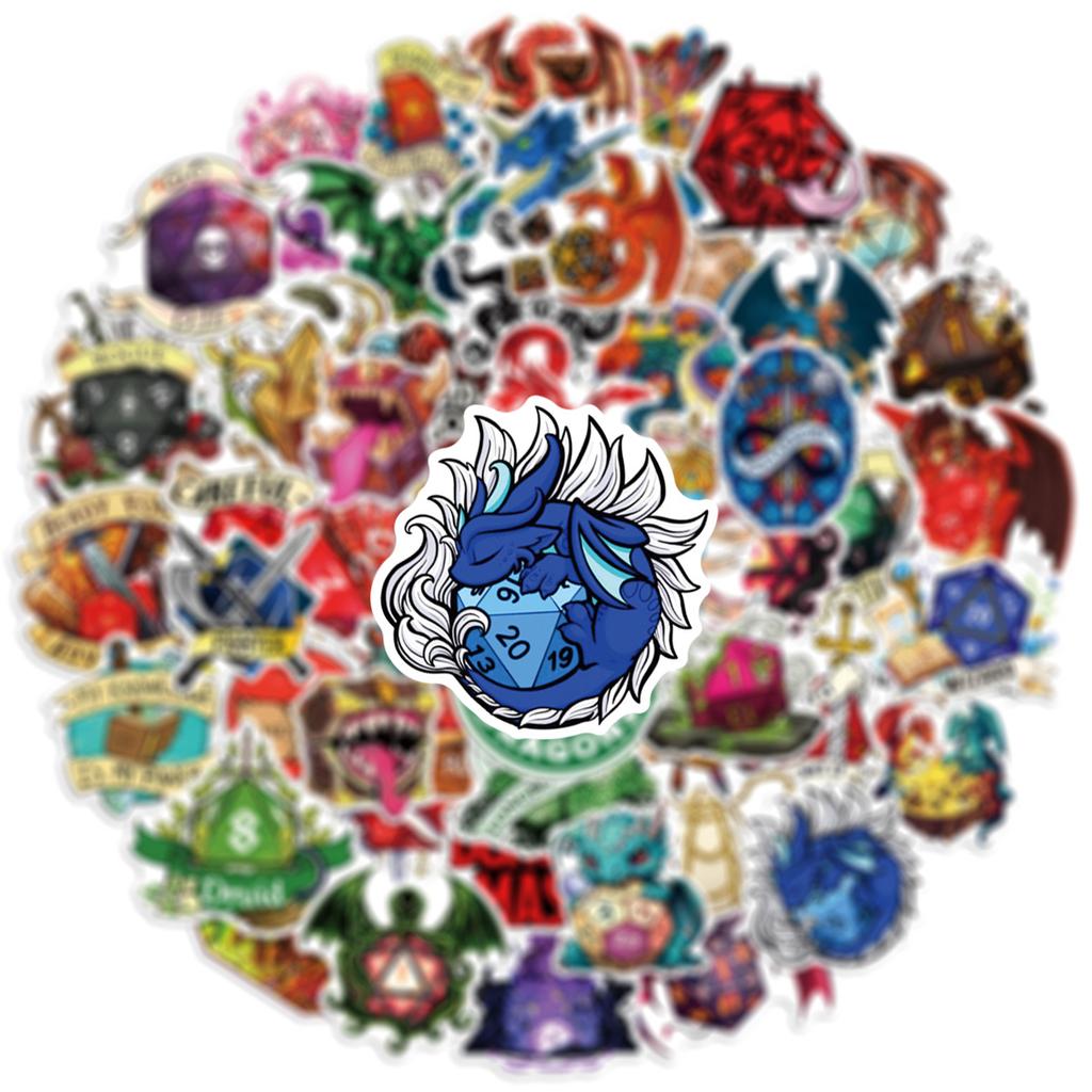 1050Pcs Dungeons Dragons Graffiti Stickers Exquisite Cool Diy Toys Secret For Bottle Scrapbook Travel Bag Aesthetic Decals