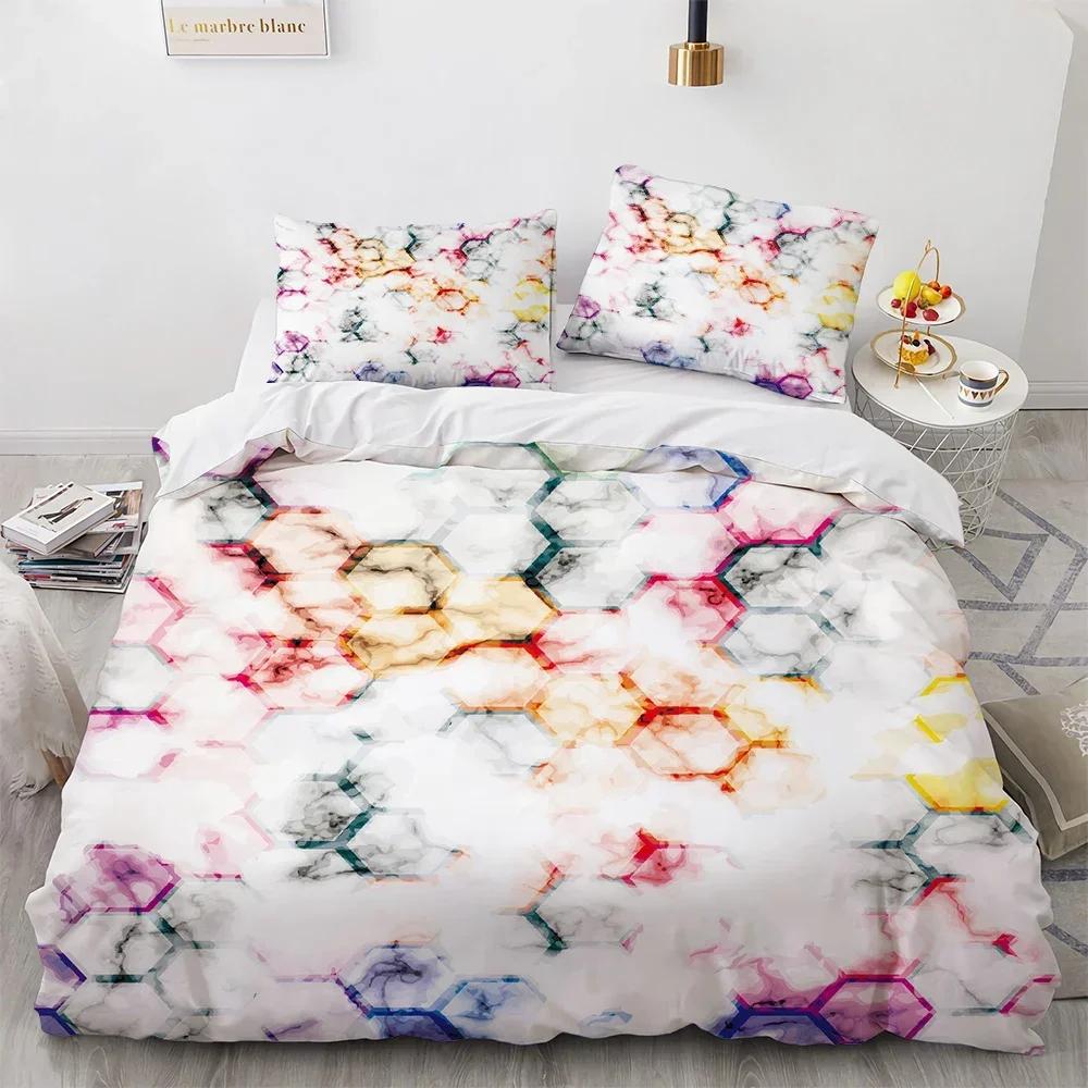 Beding Soft Duvet Cover Set White plus Black Marble 3 Piece-10 -TC Premium Microfiber Down Warm Comforter Comfortable Quilt Cover featuring Ziper