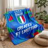 Italy Football Printed Flannel Blanket Skin Friendly Warm Decorative Throw for Indoor Couch Bed Daily Use