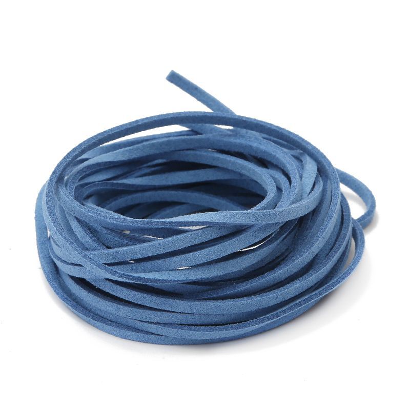 4 Meters Long 3mm Wide Korean Fleece Rope Deerskin Strap Suede Gift Box Decorative Ribbon Imitation Leather Rope DIY Jewelry