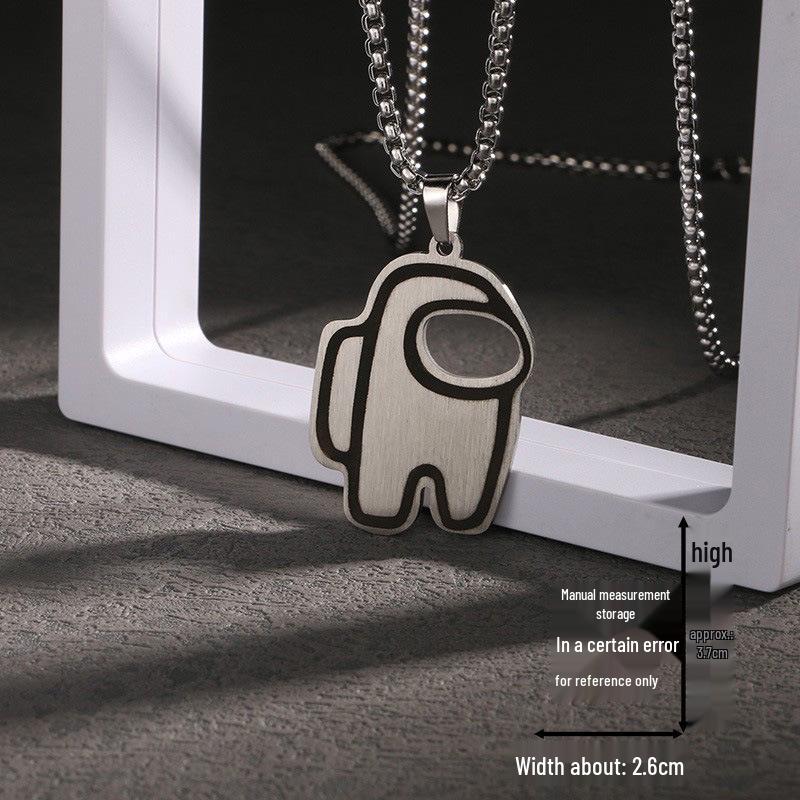 Astronaut Stainless Steel Necklace - Unisex Hip Hop Disco Chain