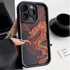 Red Gold Chinese Dragon Art Phone Case for iPhone 17 16 15 14 13 12 11 Series Pro Max Plus Double Layer Protection